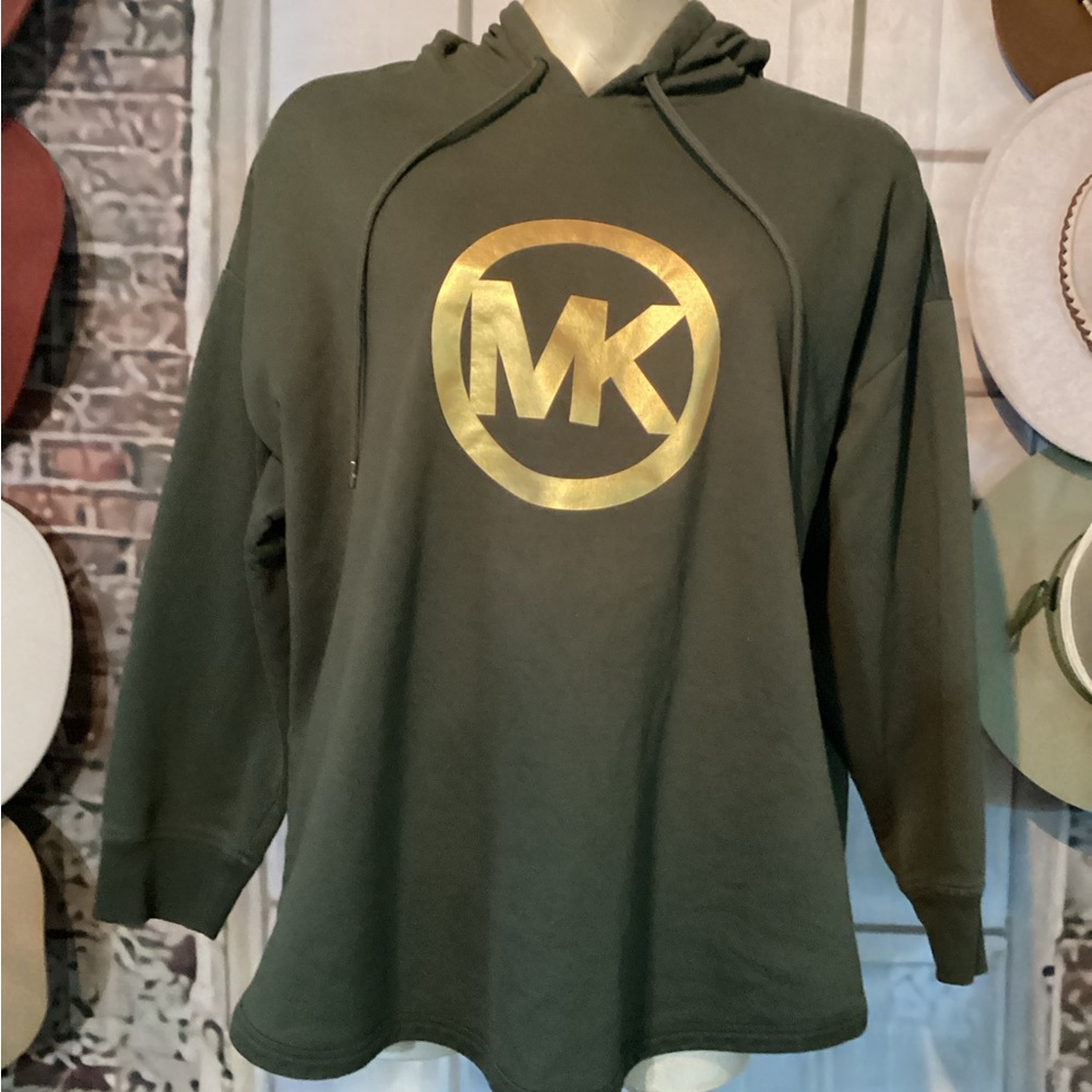 MICHAEL KORS Michael Kors Soft Olive Hoodie Sz 1X